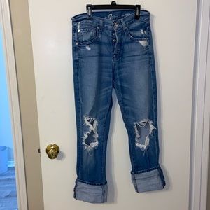 7FAM cropped straight leg jean